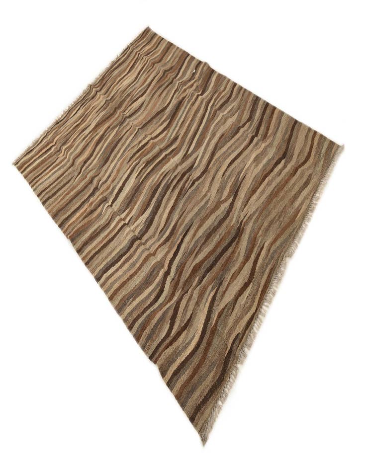Detail image of  4' 10 x 6' 7  Hand Woven Kilim Modern Wool Rug