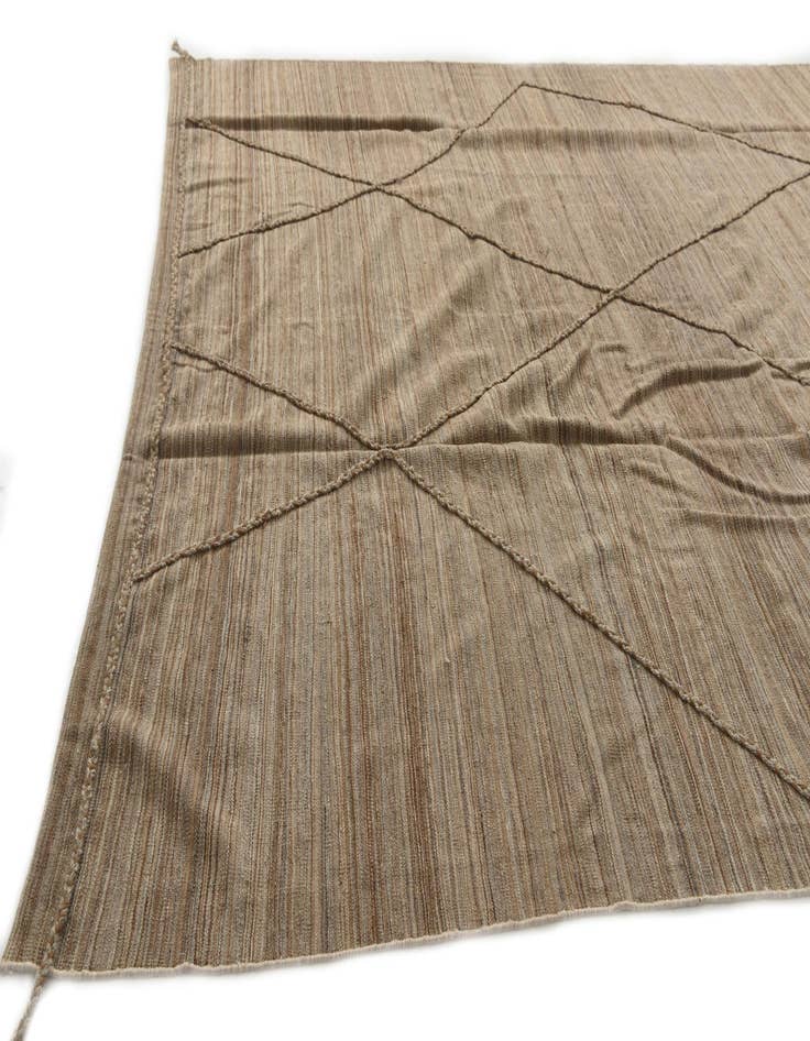 Detail image of  7' 10 x 10' 7  Hand Woven Kilim Modern Wool Rug