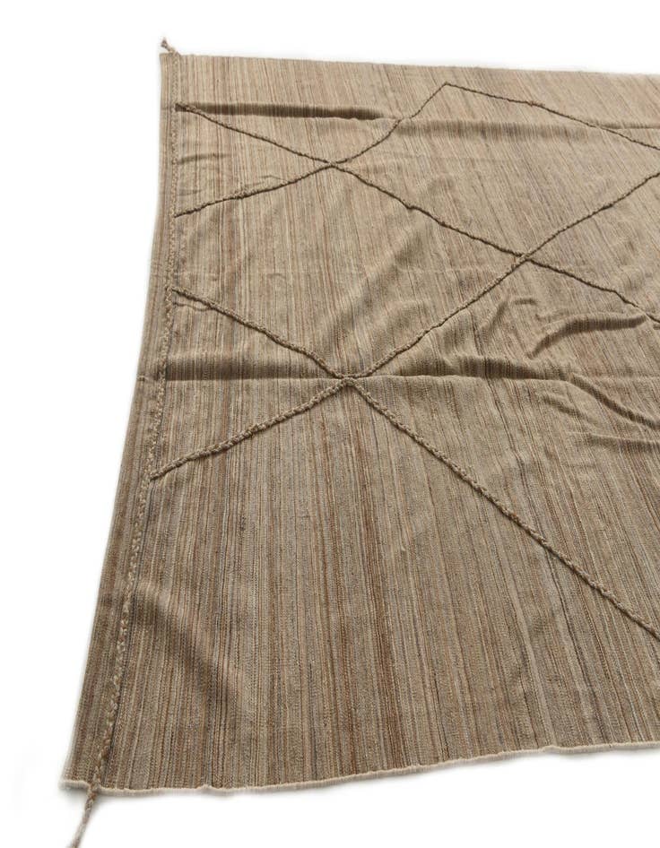 Detail image of  7' 10 x 10' 7  Hand Woven Kilim Modern Wool Rug