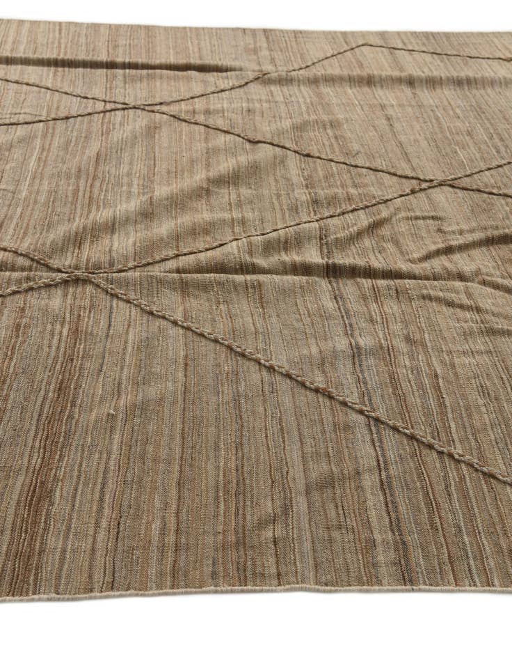 Detail image of  7' 10 x 10' 7  Hand Woven Kilim Modern Wool Rug