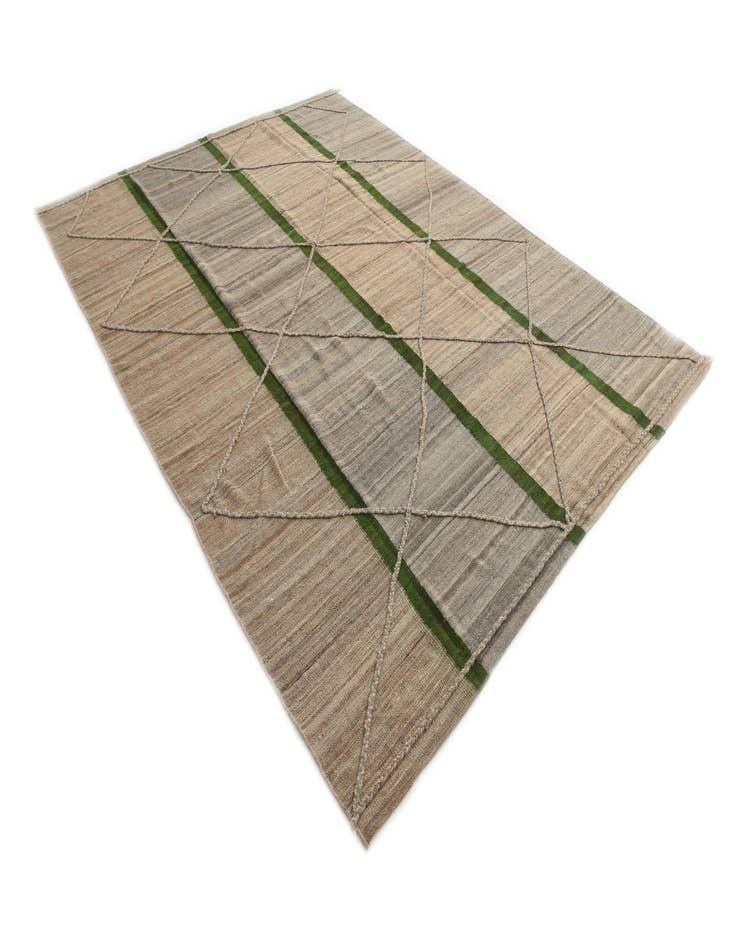 Detail image of  8' 3 x 11'  Hand Woven Kilim Modern Wool Rug