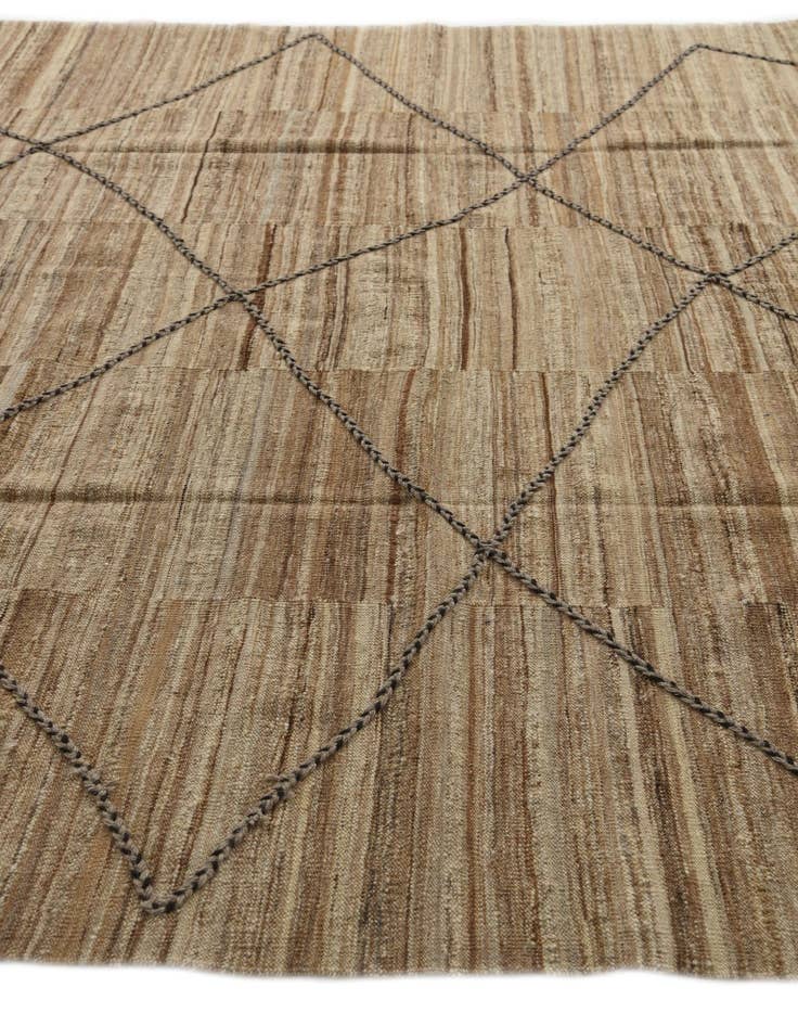 Detail image of  8' 6 x 9' 5  Hand Woven Kilim Modern Wool Rug