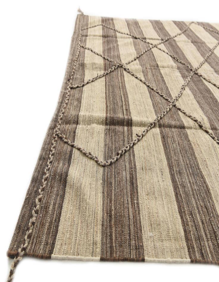 Detail image of  7' 8 x 10' 8  Hand Woven Kilim Modern Wool Rug