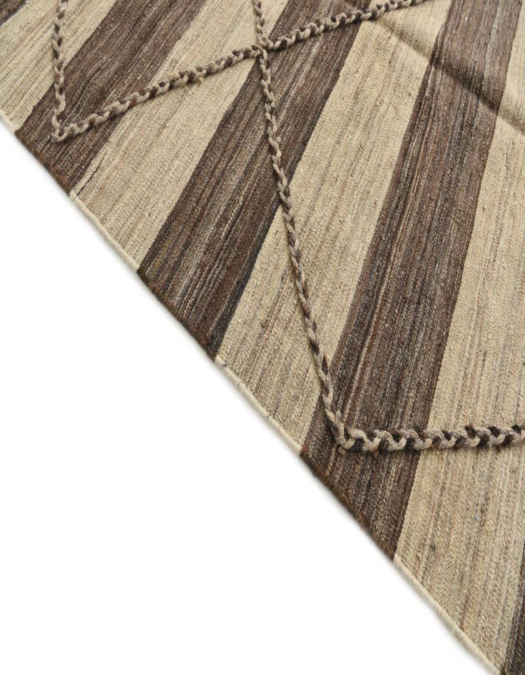 Detail image of  7' 8 x 10' 8  Hand Woven Kilim Modern Wool Rug