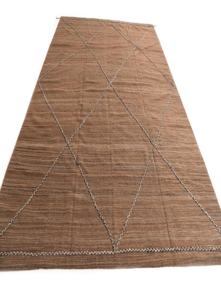 Detail image of  9' 5 x 13' 1  Hand Woven Kilim Modern Wool Rug