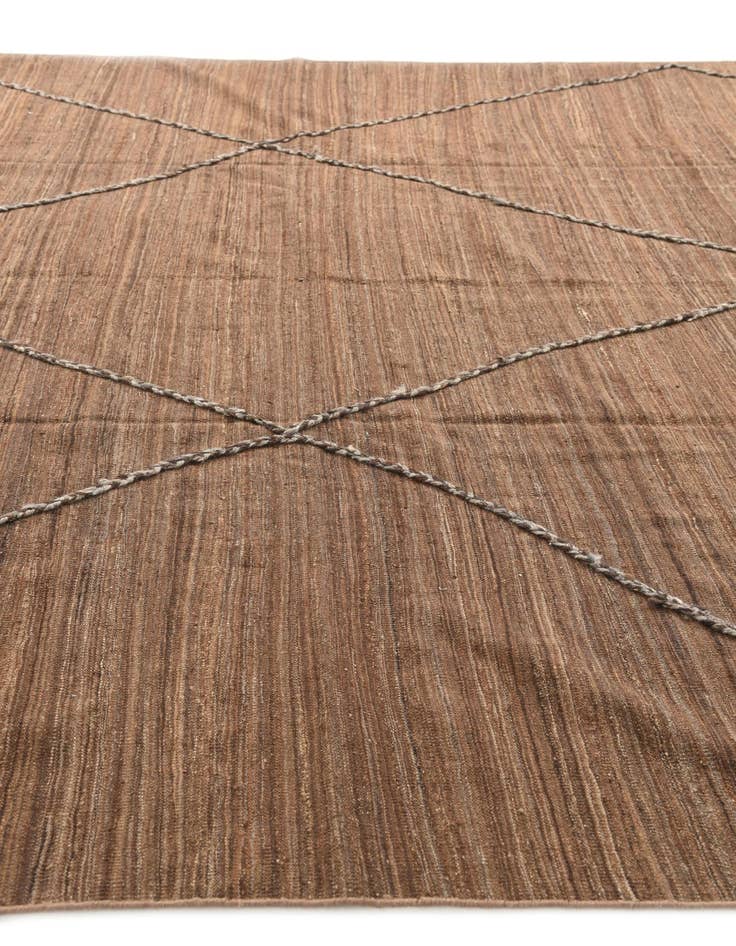 Detail image of  9' 5 x 13' 1  Hand Woven Kilim Modern Wool Rug