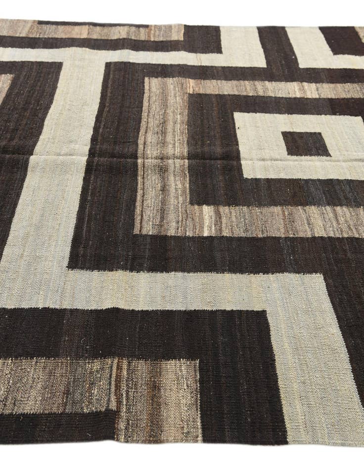 Detail image of  7' x 9' 9  Hand Woven Kilim Modern Wool Rug