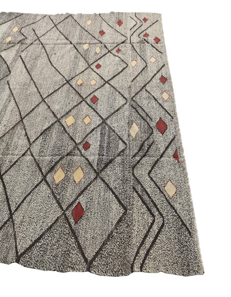 Detail image of  7' 4 x 9' 7  Hand Woven Kilim Modern Wool Rug