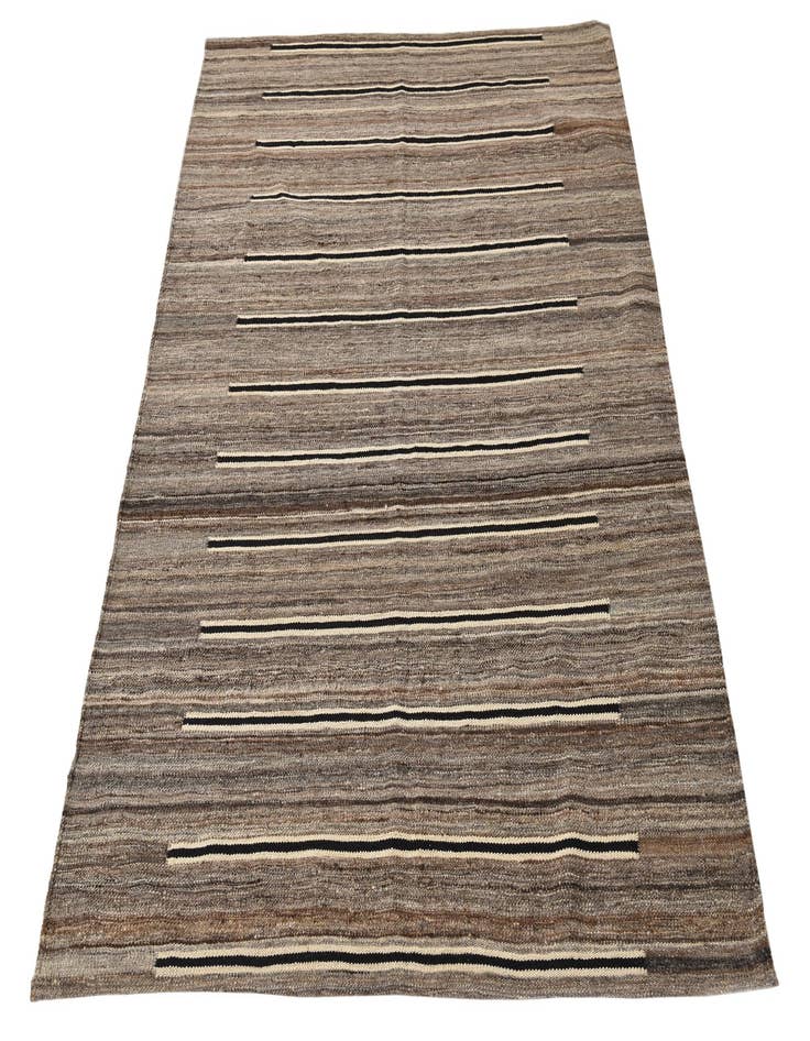 Detail image of  4' 4 x 5' 8  Hand Woven Kilim Modern Wool Rug