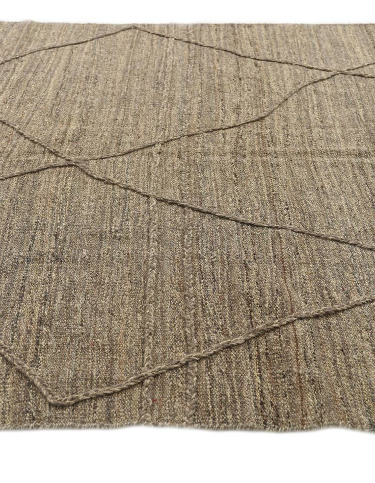 Detail image of  6' 4 x 8' 3  Hand Woven Kilim Modern Wool Rug