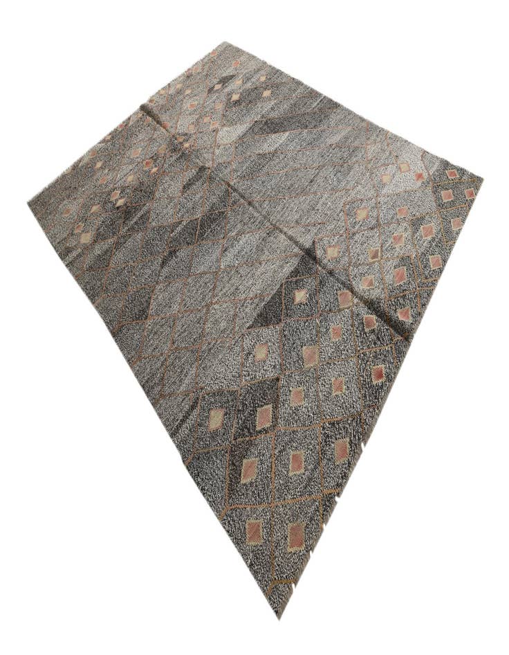 Detail image of  7' 3 x 9' 1  Hand Woven Kilim Modern Wool Rug