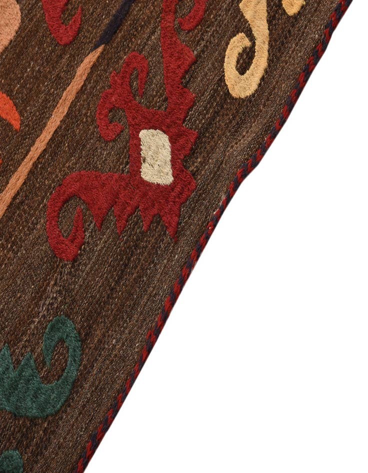 Detail image of  4' 7 x 6' 5  Hand Woven Kilim Modern Wool Rug