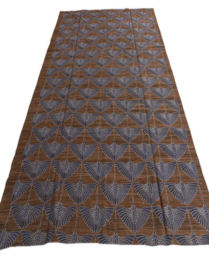 Detail image of  7' 2 x 10' 3  Hand Woven Kilim Modern Wool Rug