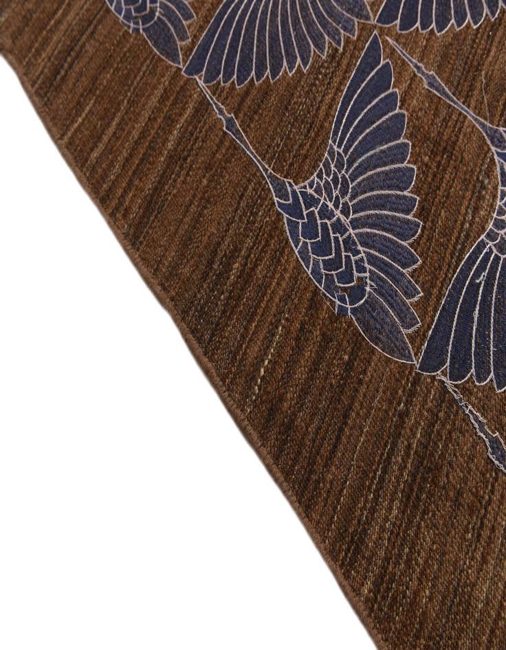 Detail image of  7' 2 x 10' 3  Hand Woven Kilim Modern Wool Rug