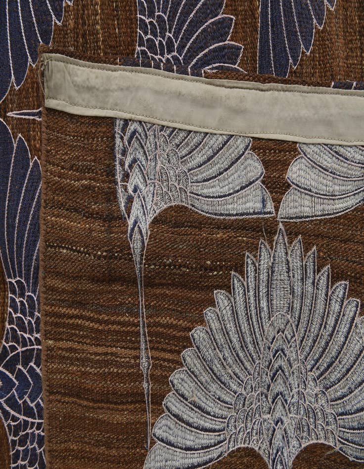 Detail image of  7' 2 x 10' 3  Hand Woven Kilim Modern Wool Rug