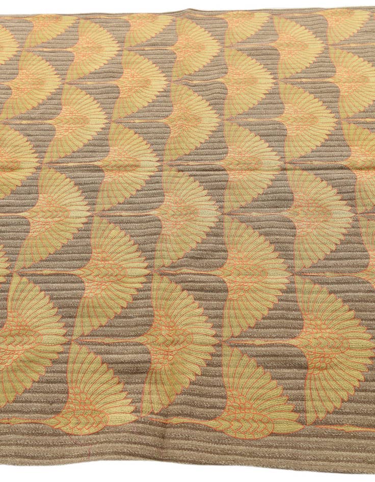 Detail image of  5' 4 x 8'  Hand Woven Kilim Modern Wool Rug