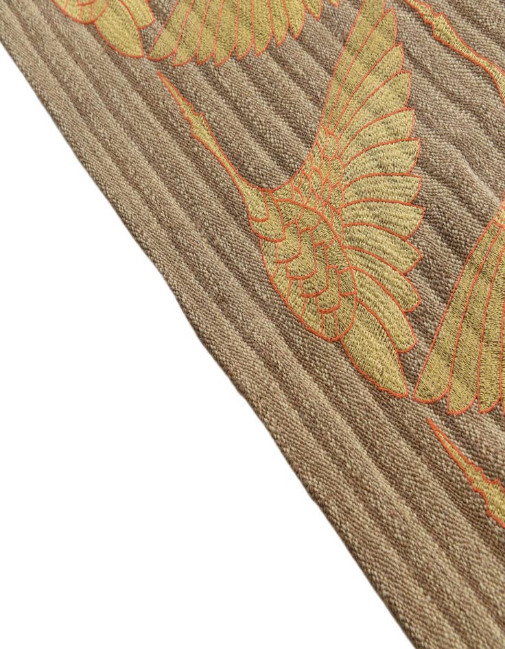 Detail image of  5' 4 x 8'  Hand Woven Kilim Modern Wool Rug