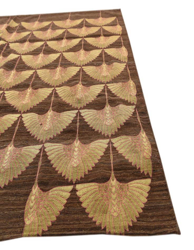 Detail image of  5' 4 x 7' 10  Hand Woven Kilim Modern Wool Rug