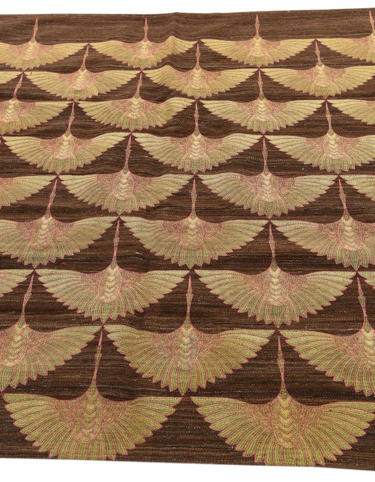 Detail image of  5' 4 x 7' 10  Hand Woven Kilim Modern Wool Rug