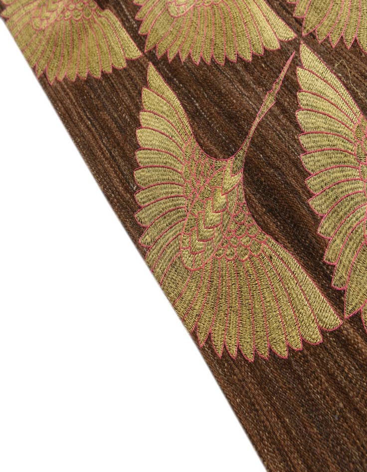 Detail image of  5' 4 x 7' 10  Hand Woven Kilim Modern Wool Rug