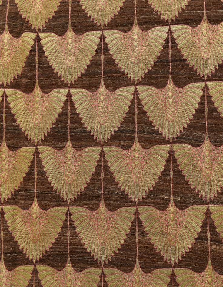 Detail image of  5' 4 x 7' 10  Hand Woven Kilim Modern Wool Rug