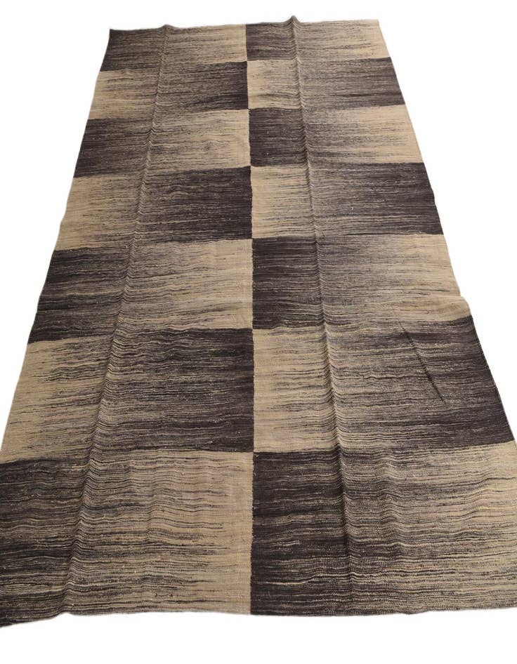 Detail image of  8' x 9' 7  Hand Woven Kilim Modern Wool Rug