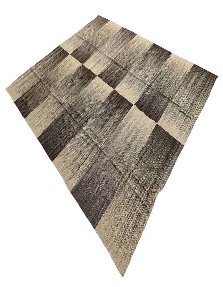 Detail image of  8' 2 x 9' 7  Hand Woven Kilim Modern Wool Rug