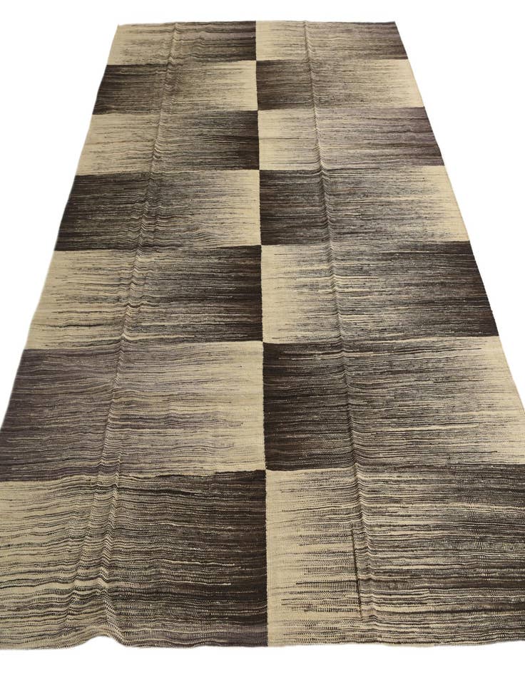 Detail image of  8' 2 x 9' 7  Hand Woven Kilim Modern Wool Rug