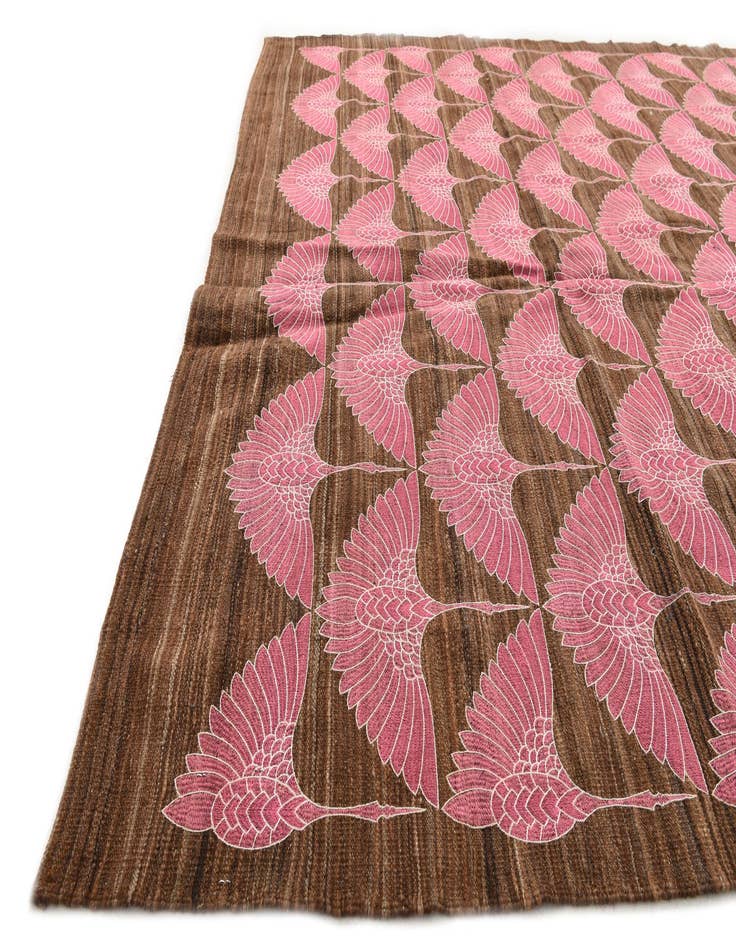 Detail image of  6' 5 x 9' 9  Hand Woven Kilim Modern Wool Rug