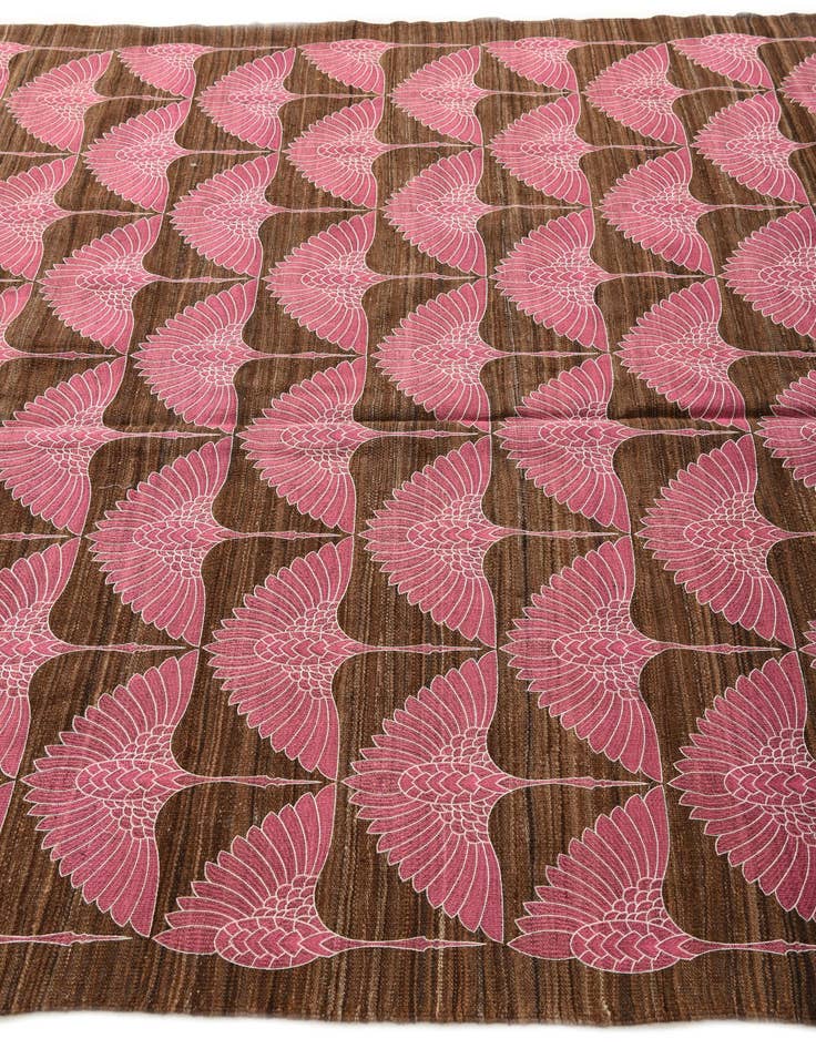 Detail image of  6' 5 x 9' 9  Hand Woven Kilim Modern Wool Rug