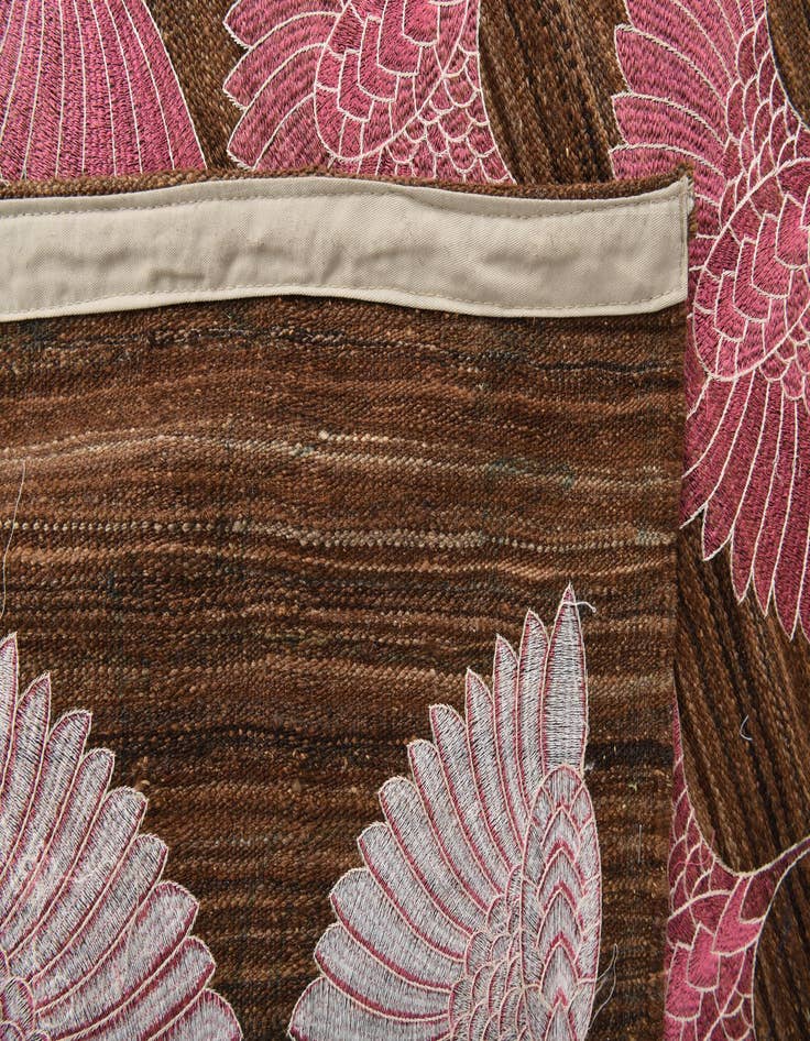 Detail image of  6' 5 x 9' 9  Hand Woven Kilim Modern Wool Rug