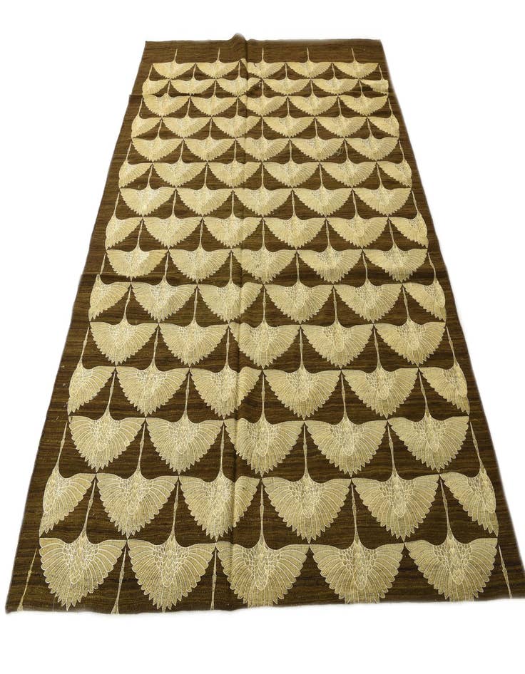 Detail image of  6' 7 x 8' 6  Hand Woven Kilim Modern Wool Rug