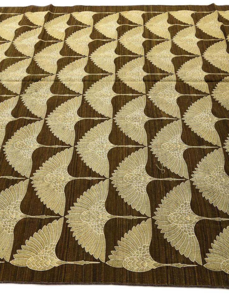 Detail image of  6' 7 x 8' 6  Hand Woven Kilim Modern Wool Rug