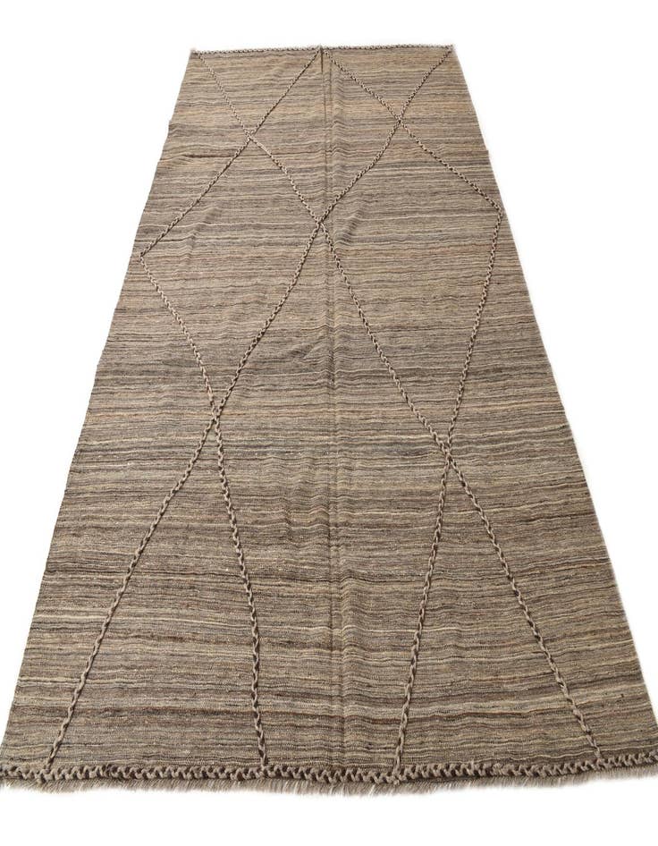 Detail image of  7' x 10'  Hand Woven Kilim Modern Wool Rug