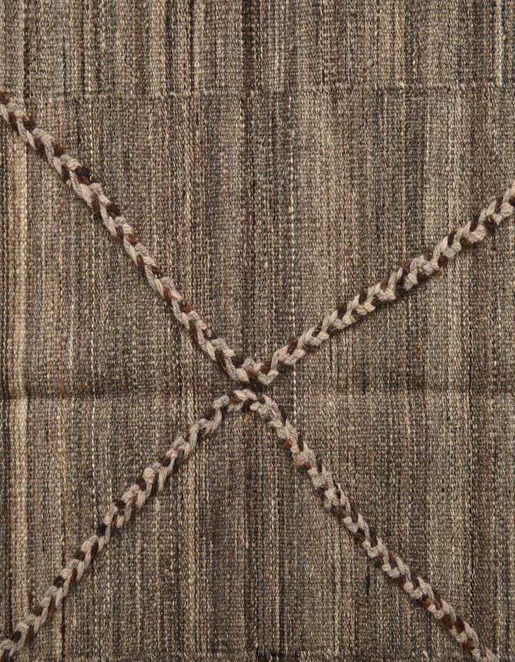 Detail image of  4' 3 x 6'  Hand Woven Kilim Modern Wool Rug