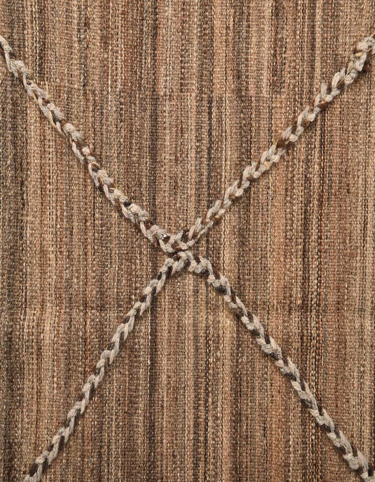 Detail image of  4' 2 x 6'  Hand Woven Kilim Modern Wool Rug