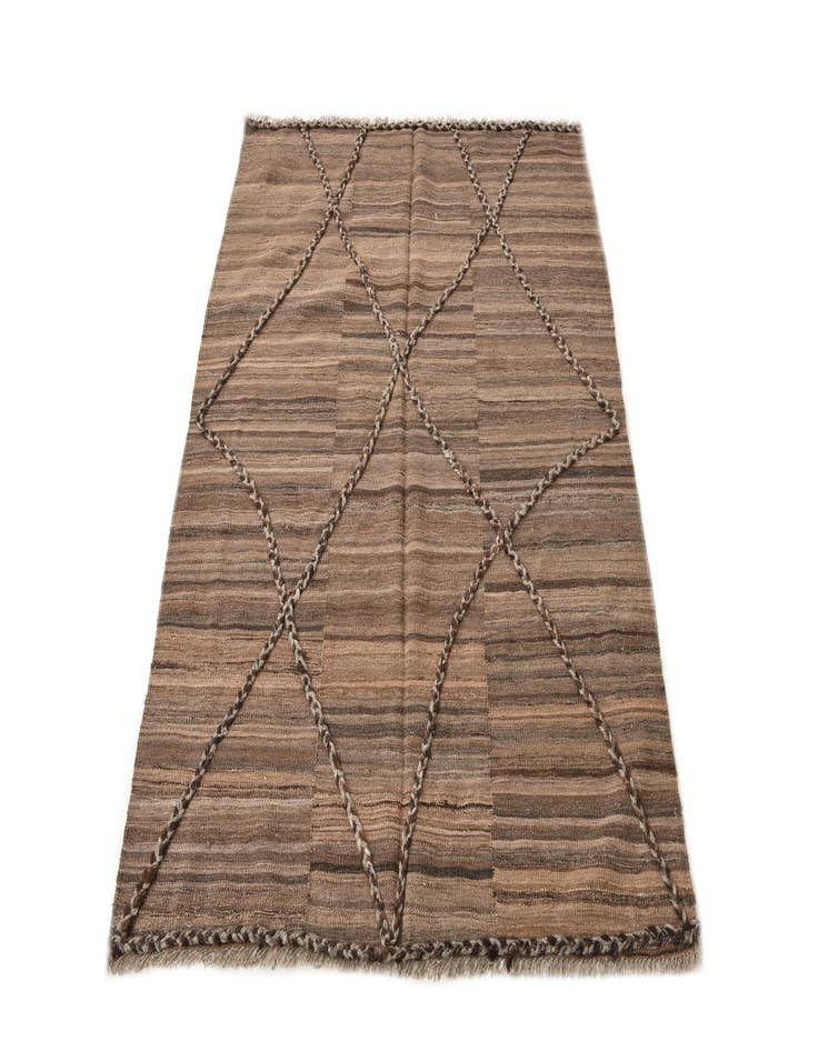 Detail image of  4' 3 x 5' 11  Hand Woven Kilim Modern Wool Rug