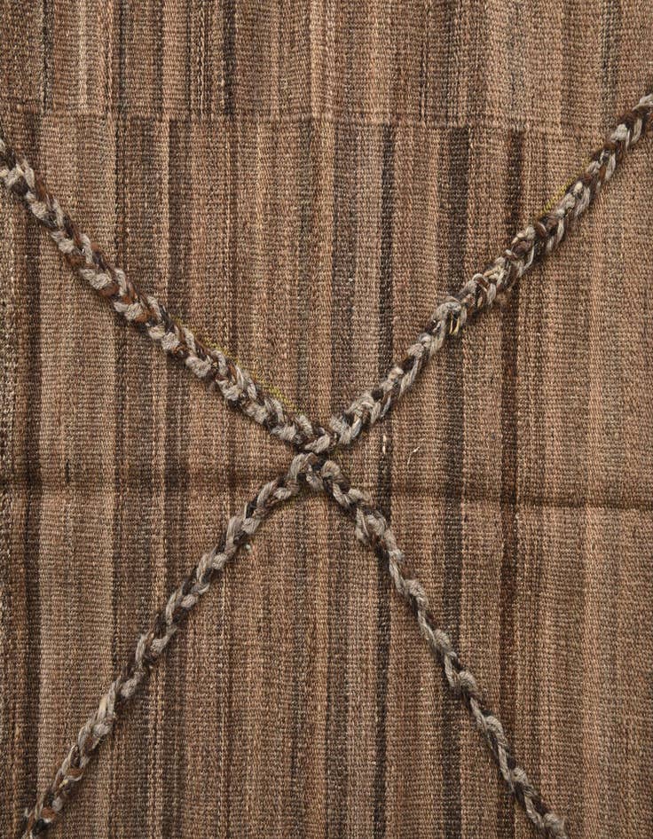 Detail image of  4' 3 x 5' 11  Hand Woven Kilim Modern Wool Rug