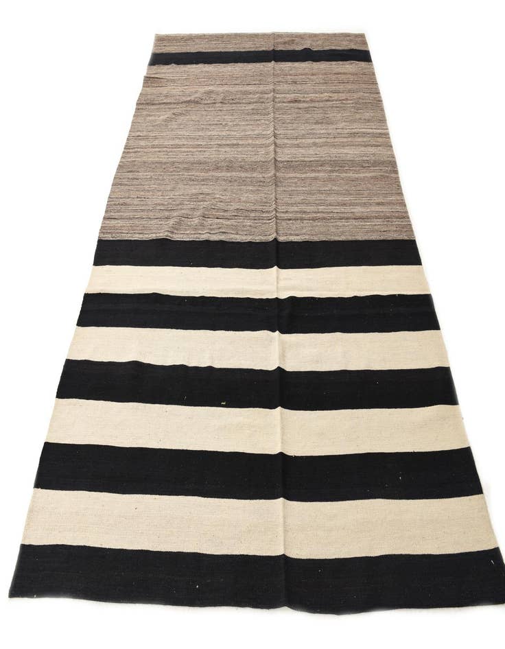 Detail image of  6' 8 x 9' 8  Hand Woven Kilim Modern Wool Rug