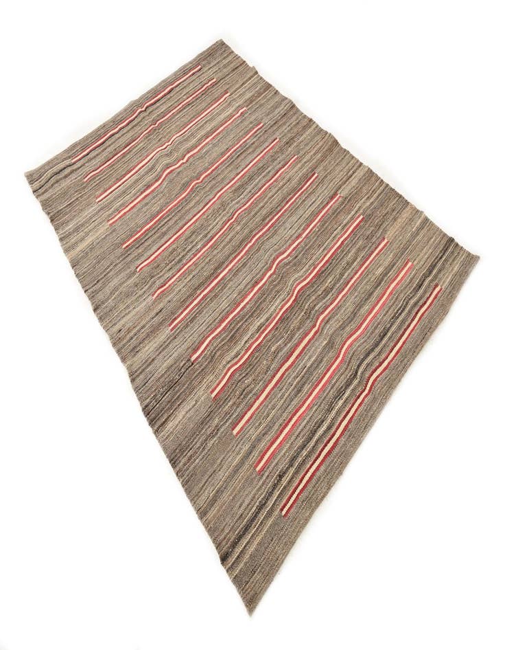 Detail image of  4' 2 x 5' 10  Hand Woven Kilim Modern Wool Rug