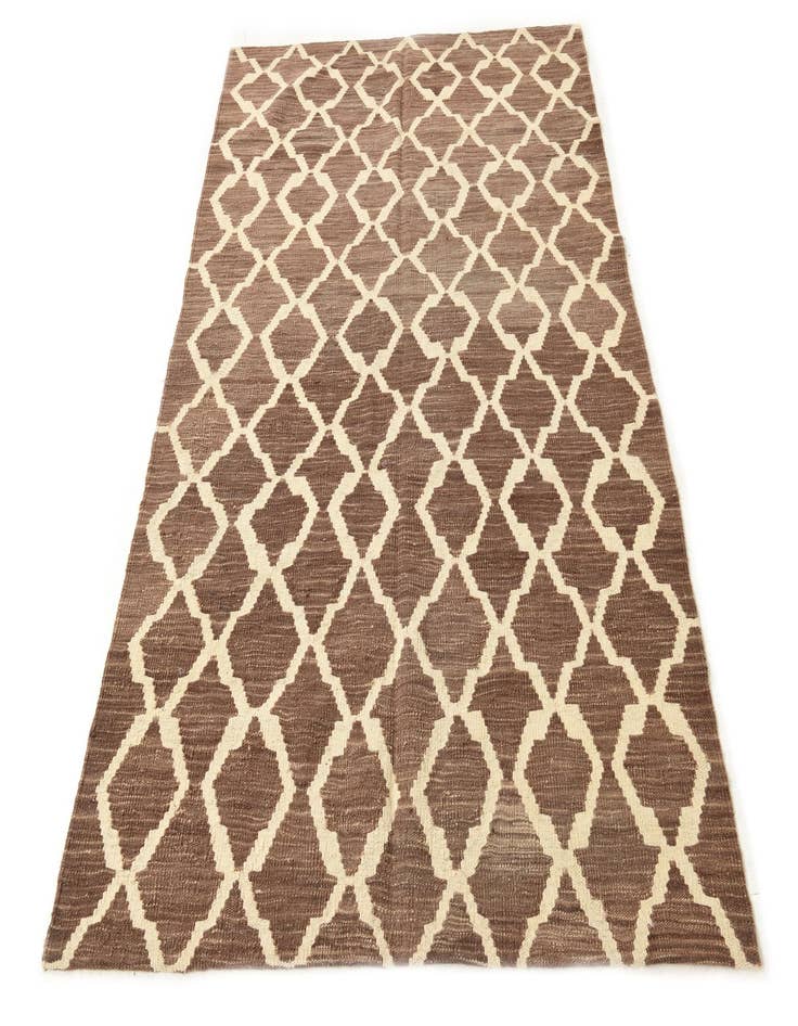 Detail image of  4' 2 x 6' 1  Hand Woven Kilim Modern Wool Rug