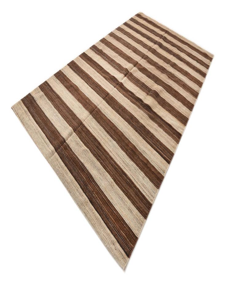 Detail image of  6' 9 x 11' 11  Hand Woven Kilim Modern Wool Rug