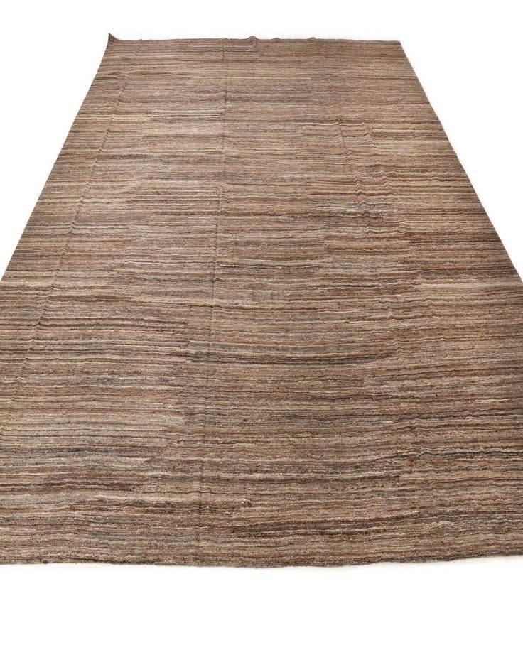 Detail image of  12' 3 x 13' 5  Hand Woven Kilim Modern Wool Rug