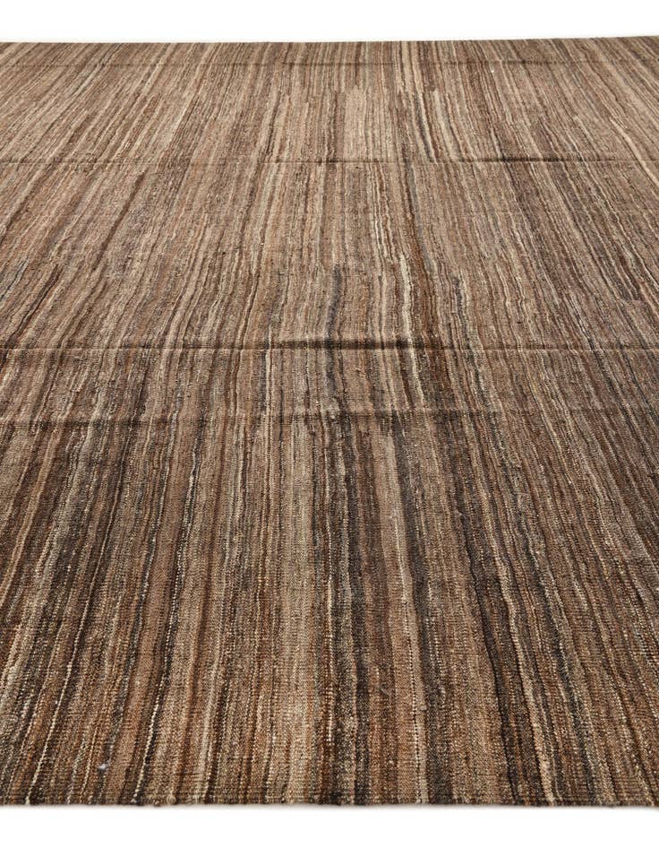 Detail image of  12' 3 x 13' 5  Hand Woven Kilim Modern Wool Rug