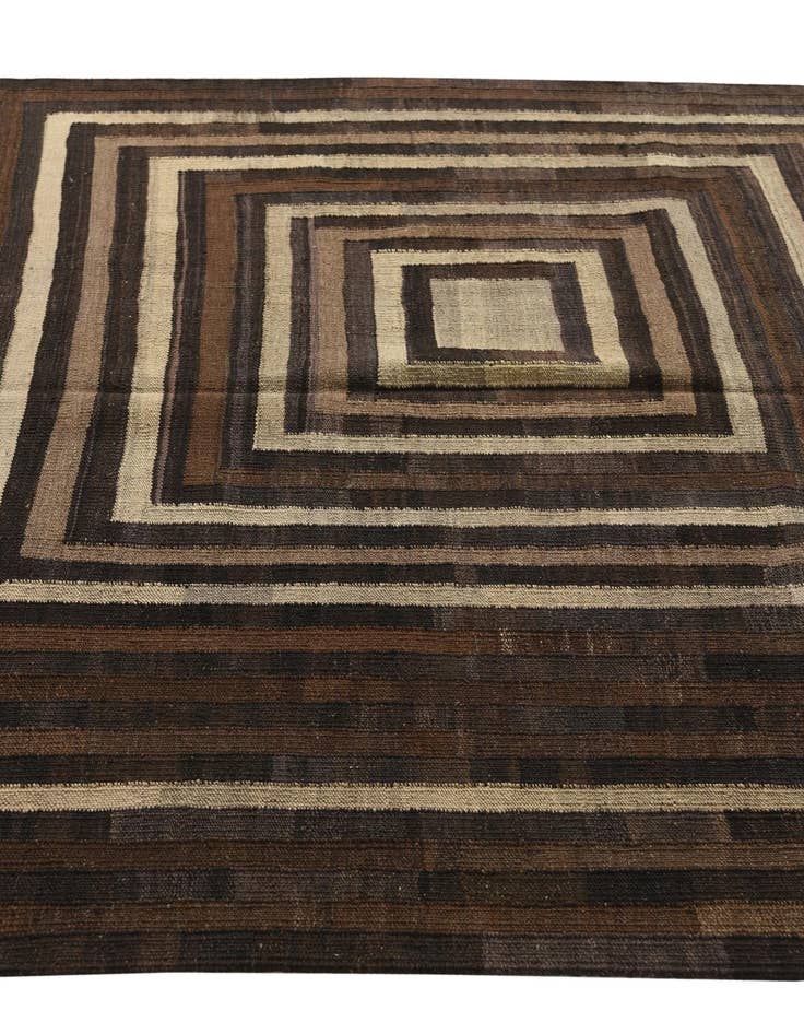Detail image of  5' x 6' 3  Hand Woven Kilim Modern Wool Rug