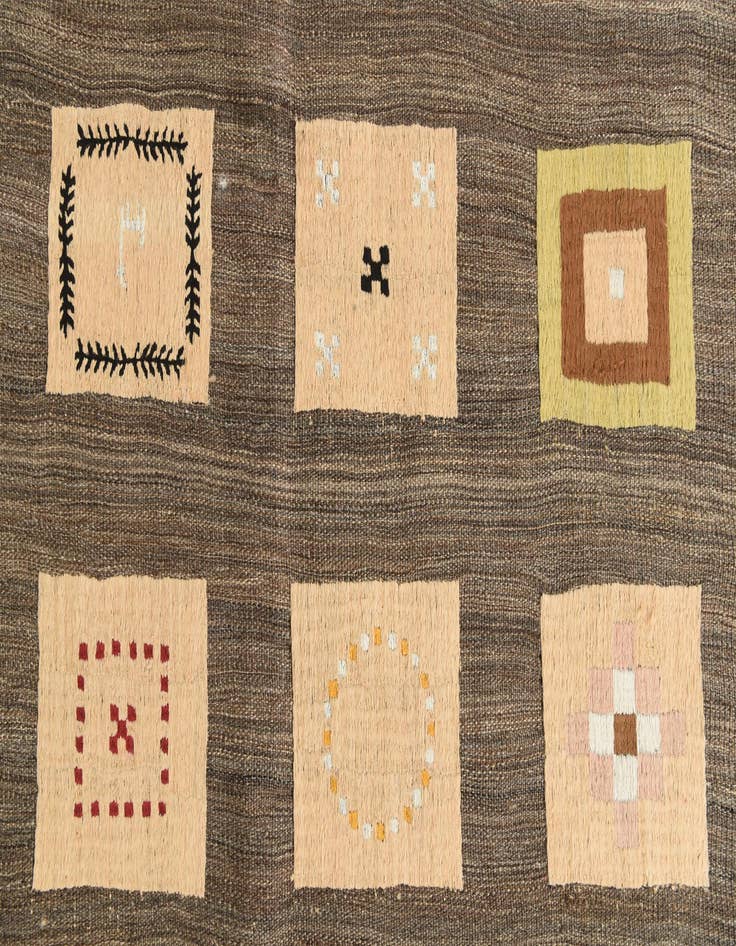 Detail image of  6' 10 x 9' 9  Hand Woven Kilim Modern Rug