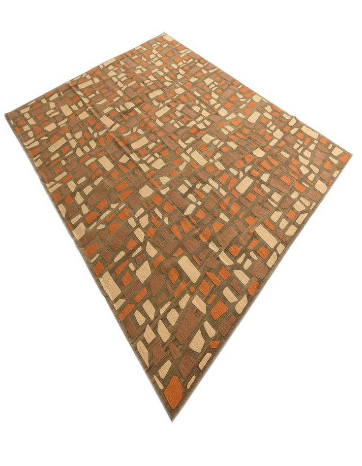 Detail image of  8' 3 x 10' 1  Hand Woven Kilim Modern Rug