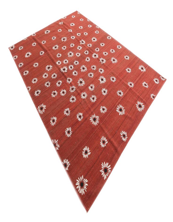 Detail image of  7' 3 x 9' 9  Hand Woven Kilim Modern Rug