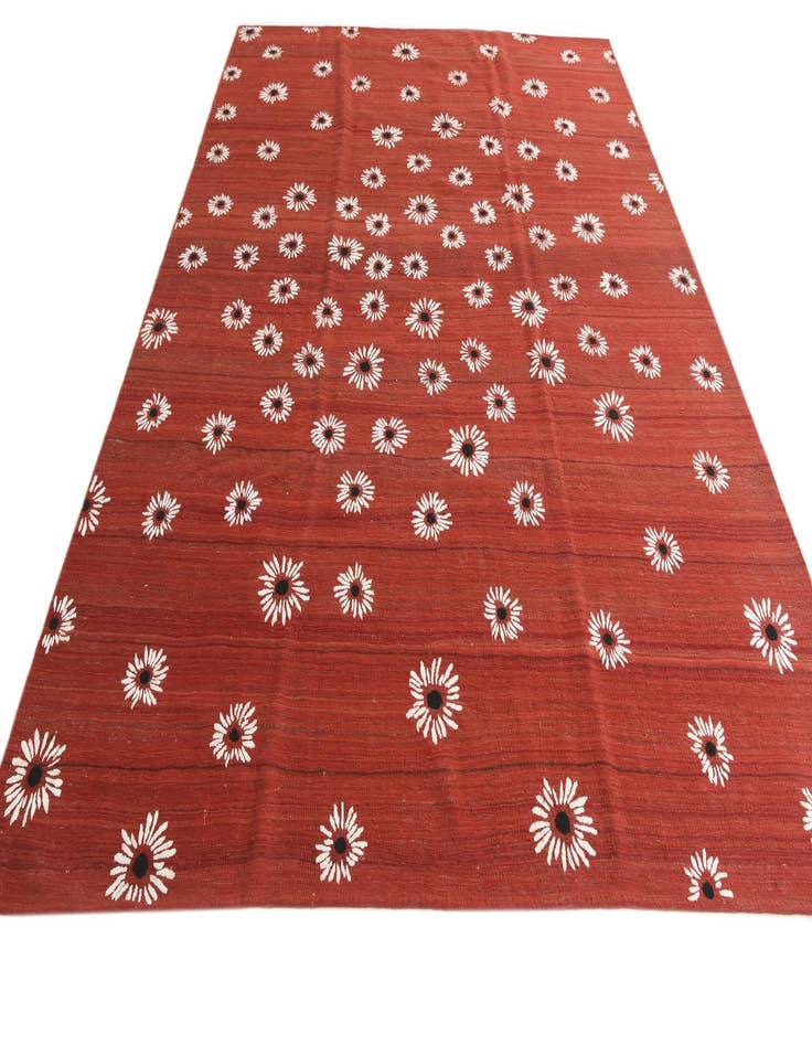 Detail image of  7' 3 x 9' 9  Hand Woven Kilim Modern Rug