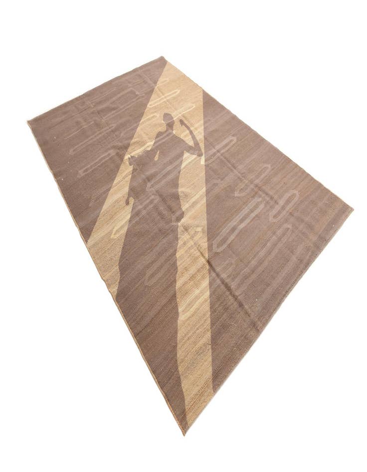 Detail image of  6' 3 x 9' 6  Hand Woven Kilim Modern Wool Rug